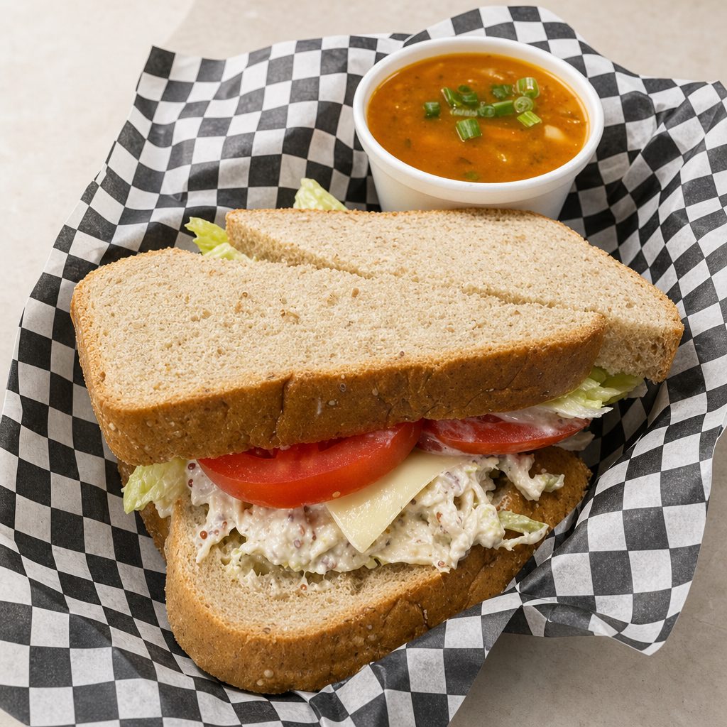 CHICKEN SALAD SAND.