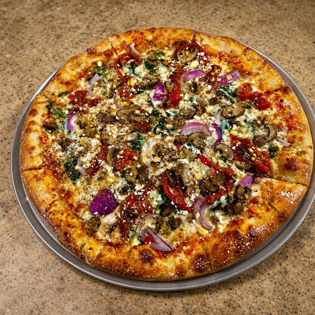 Steak House Pizza Half Moon.
