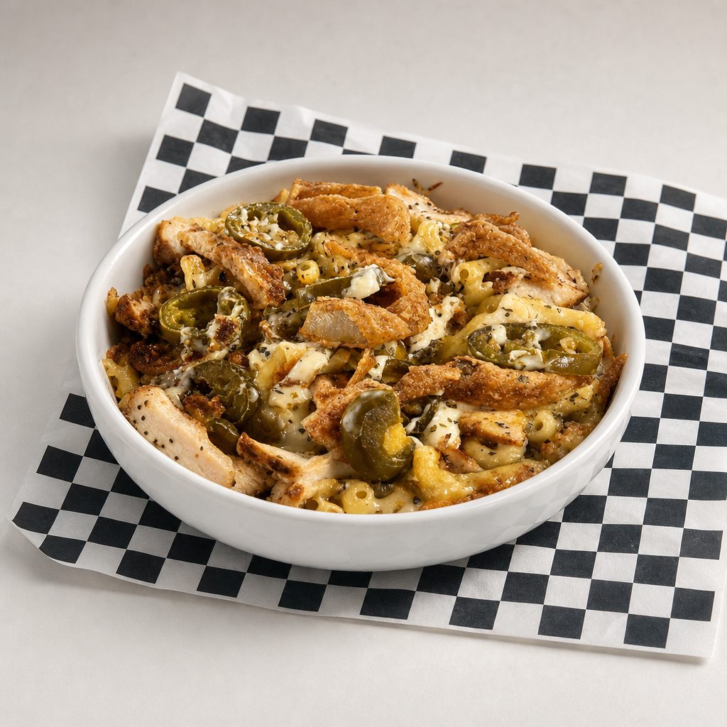BBQ Mac And Cheese Bowl.