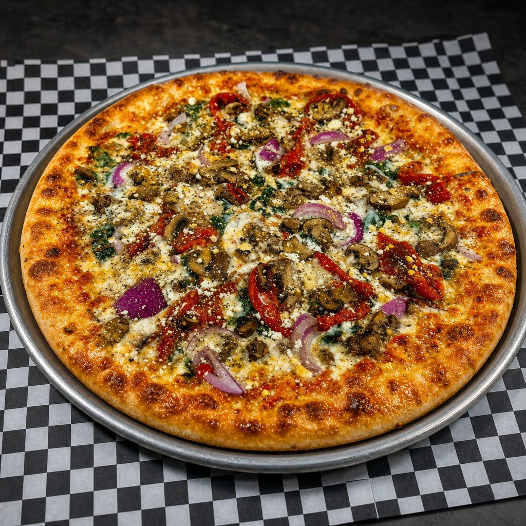 Steak House Pizza Half Moon.
