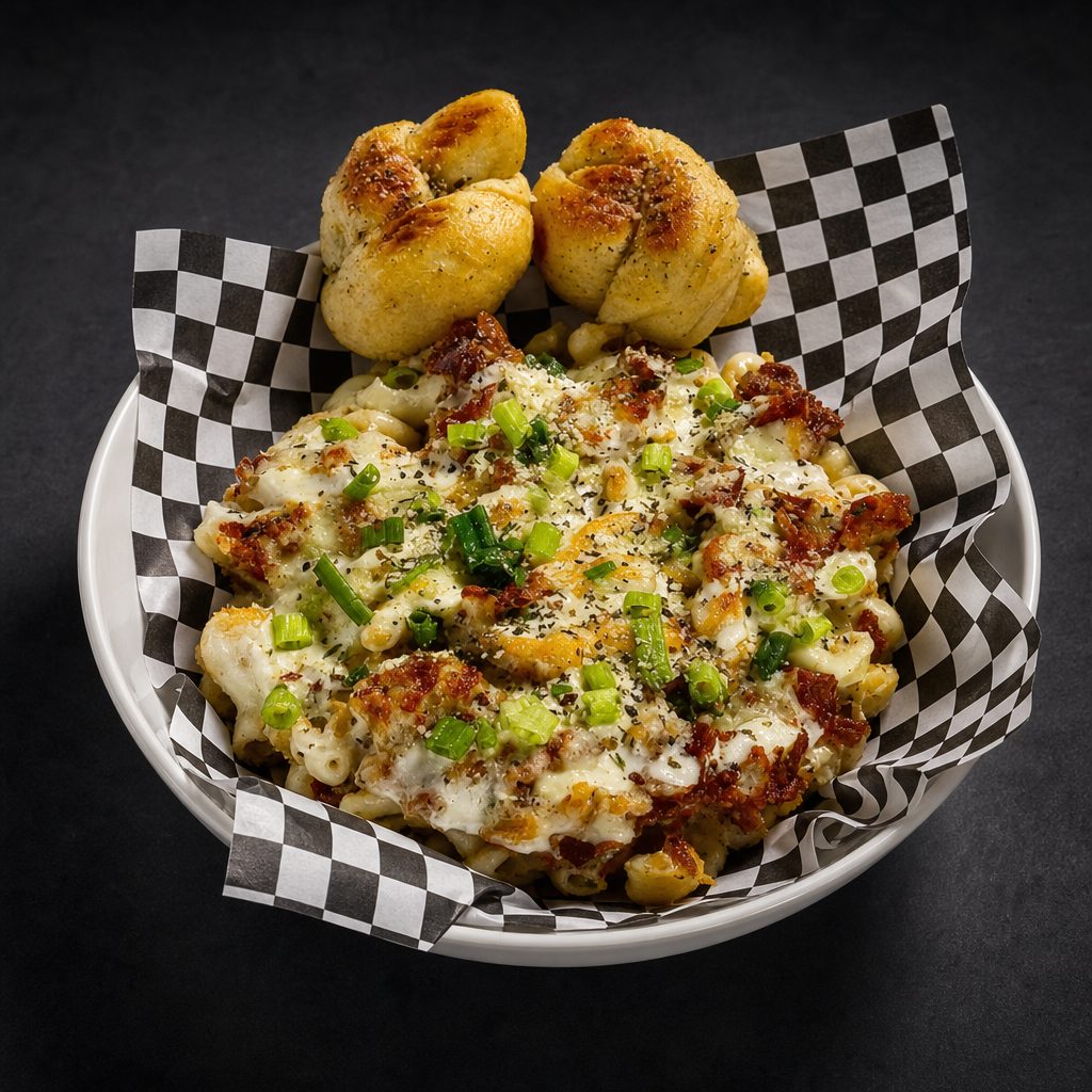 CHICKEN BACON RANCH PIZZA BOWL.