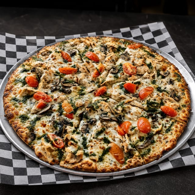 Tuscan Chicken Pizza - Big Baby.