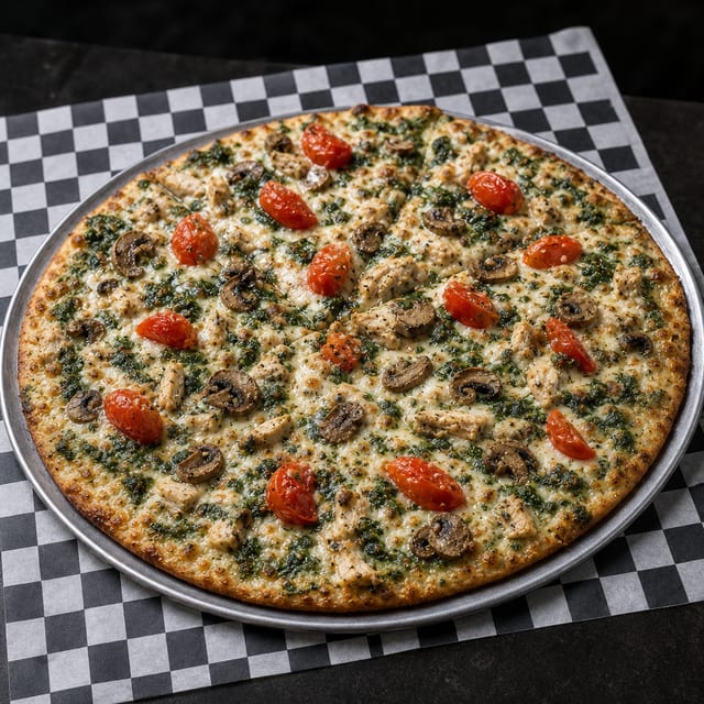 Tuscan Chicken Pizza - Half Moon.