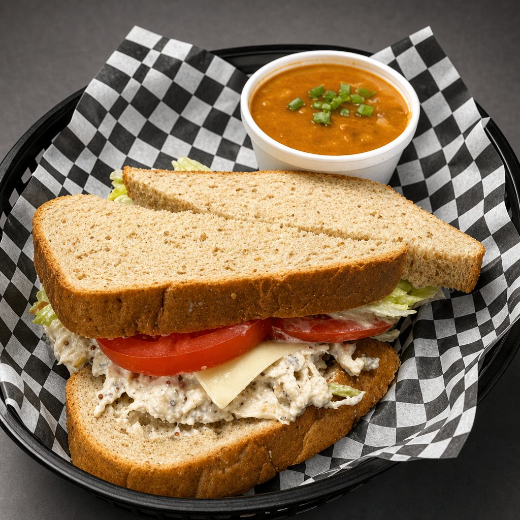 CHICKEN SALAD SAND.