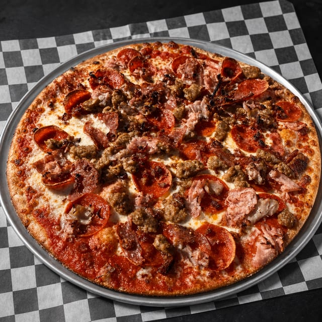 Mighty Meaty Pizza - Half Moon.