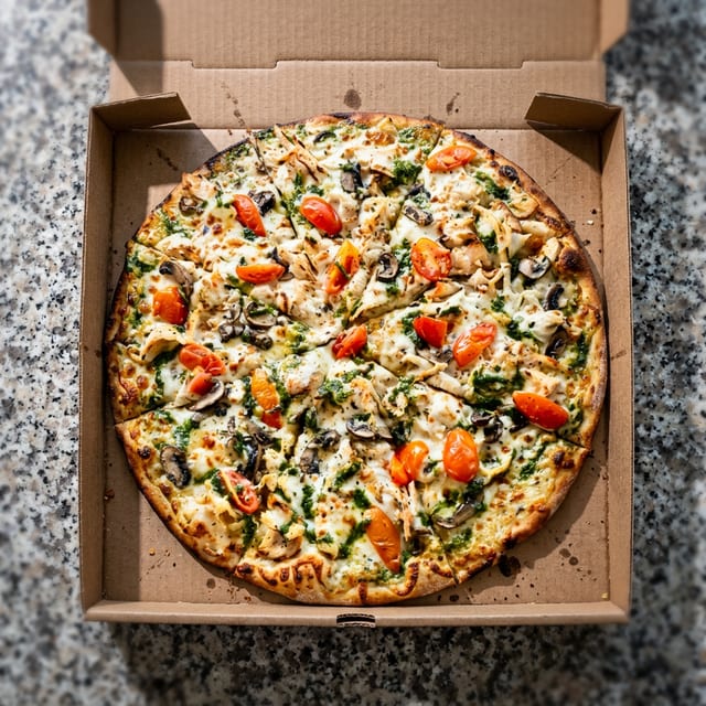 Tuscan Chicken Pizza - Big Baby.