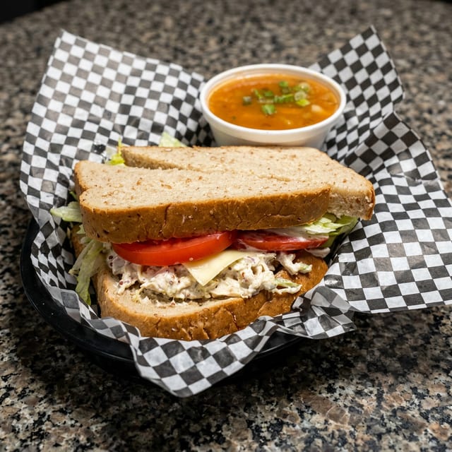CHICKEN SALAD SAND.