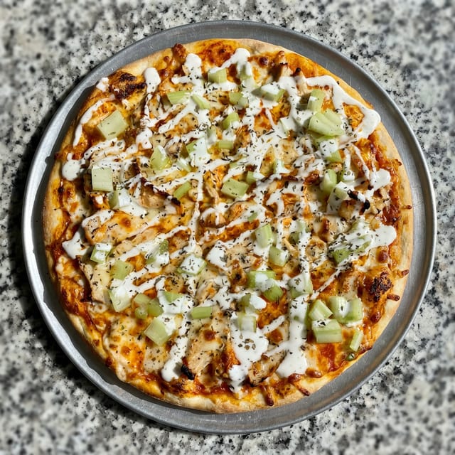 Buffalo Chicken Pizza - Big Baby.