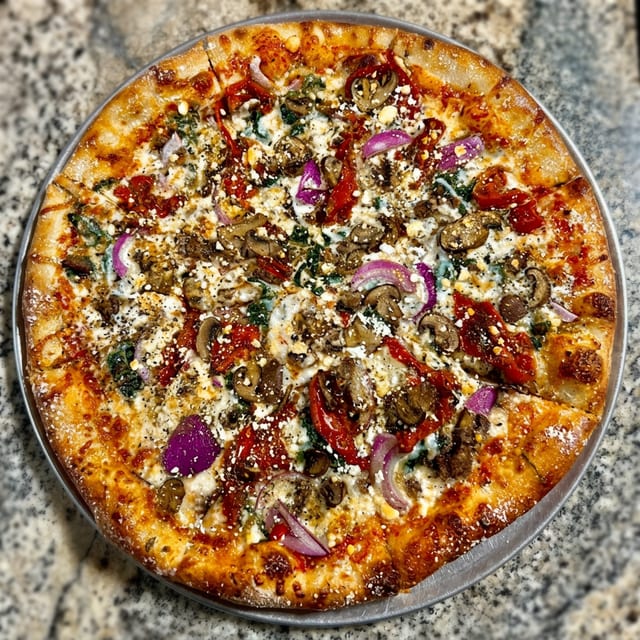 Steak House Pizza Half Moon.