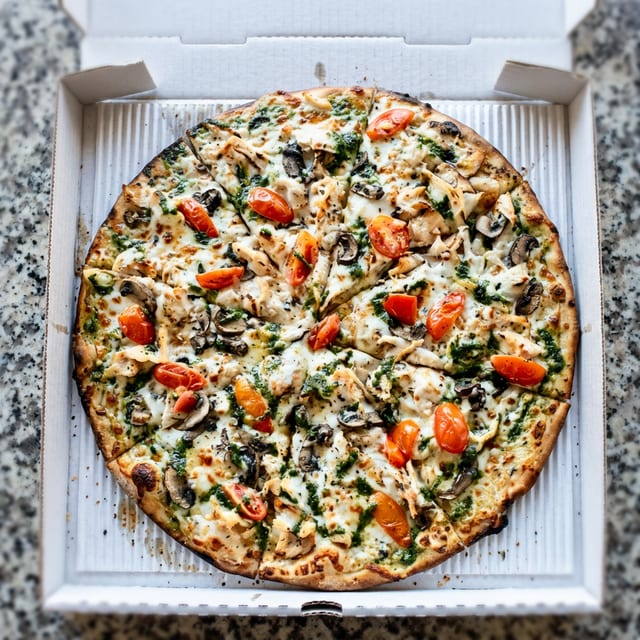 Tuscan Chicken Pizza - Half Moon.