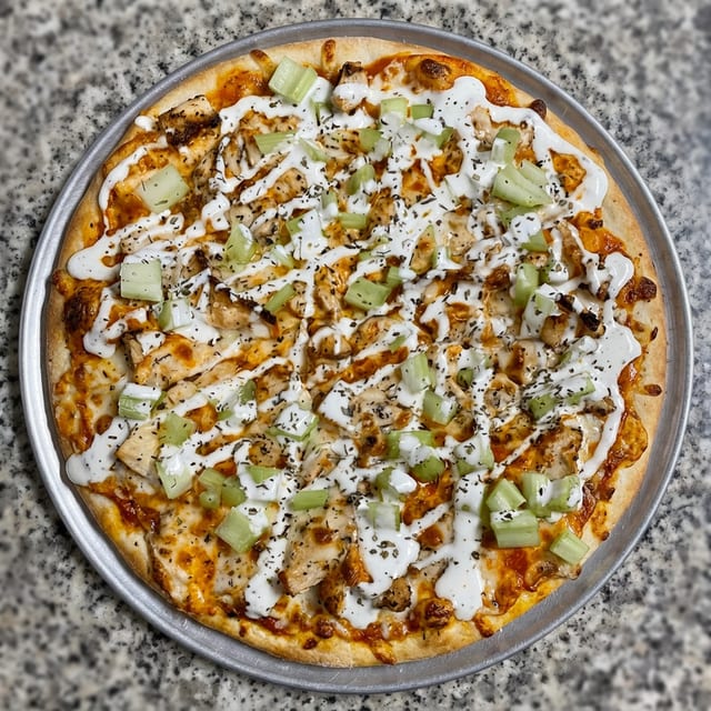 Buffalo Chicken Pizza - Big Baby.