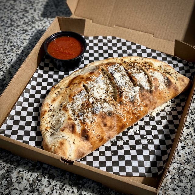 The Mighty Meaty Calzone.