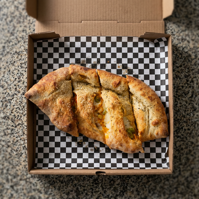 BUFFALO CHICKEN CALZONE.