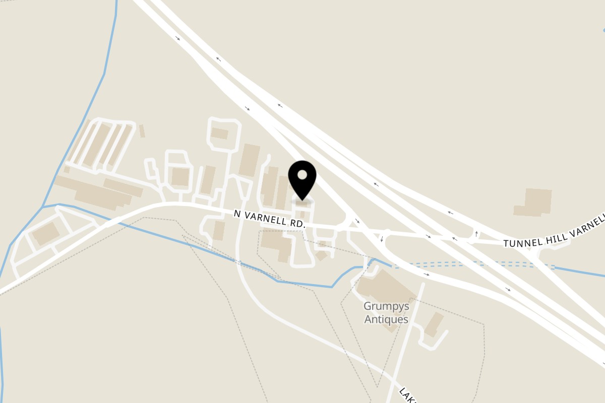 Map showing the location of Baby Hughy's Restaurant Tunnel Hill on 715 N Varnell Rd in Tunnel Hill